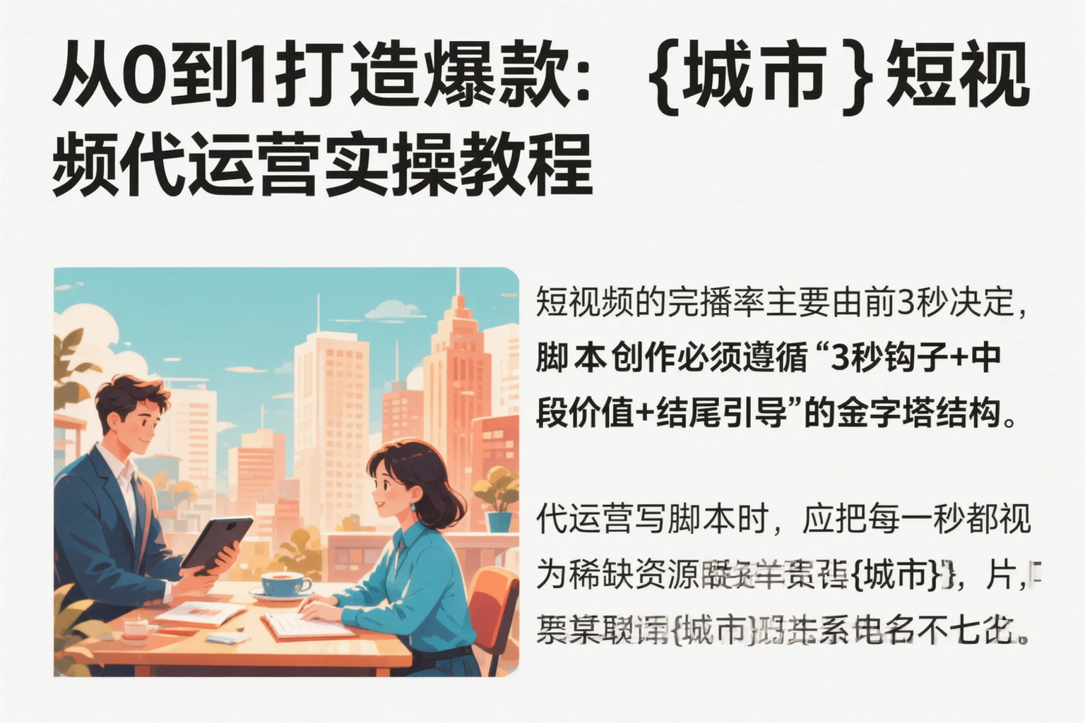 从0到1打造爆款：白杨短视频代运营实操教程