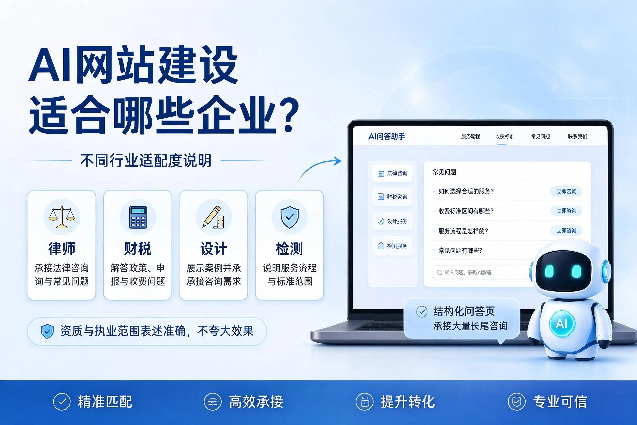 AI网站建设适合哪些企业？新疆不同行业适配度说明