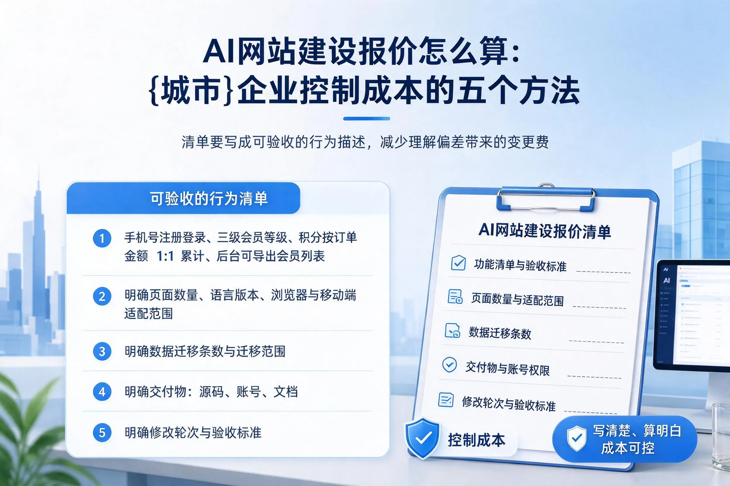 AI网站建设报价怎么算：新疆企业控制成本的五个方法